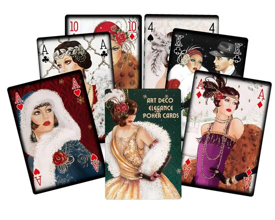 Art Deco Lady Playing cards